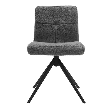 2Pcs Plush Breakfast Bar Stools,Grey
