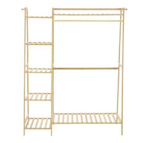 130cm Natural Bamboo Bedroom Garment Clothes Rack