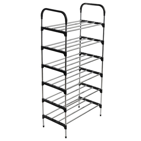6 Tier Metal Shoe Rack Shoe Storage Stand Organiser
