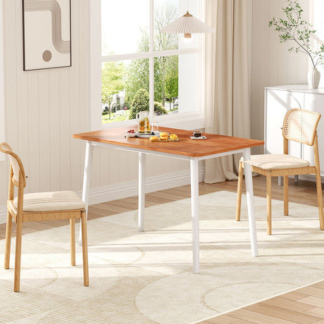 Reddish Brown 108cm W Rectangular Wooden Dining Table