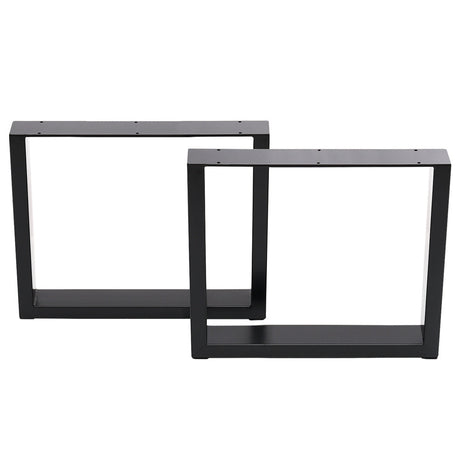 Set of 2 Metal Table & Bench Legs Frames Square Steel Base Stands