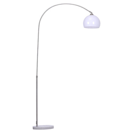 Arched Floor Lamp Tall Curved Design with Marble Base White Lampshade 130 to 180CM