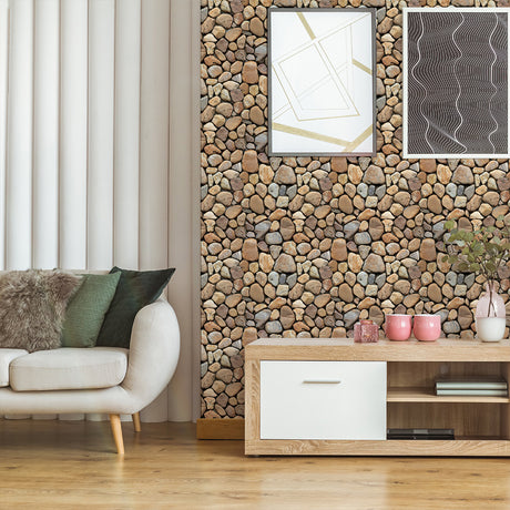 10Pcs Stone Relief Self Adhesive Wall Panels