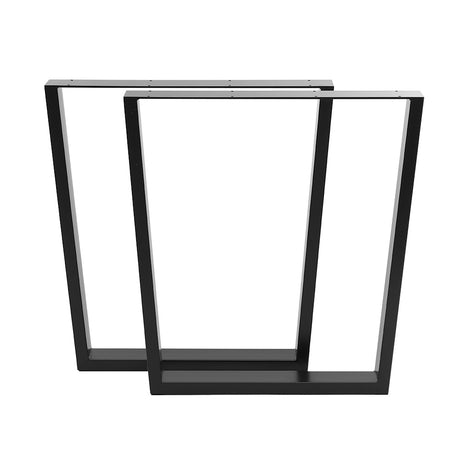 Set of 2 Metal Table & Bench Legs Frames Trapezium Steel Base Stands
