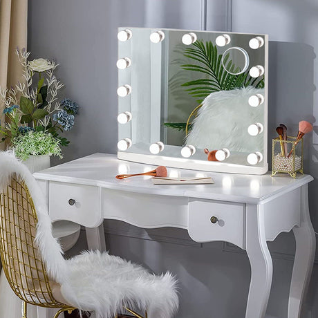 Rectangle Hollywood LED Lighted Cosmetic Mirror