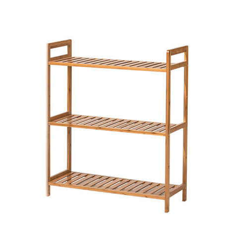 3 Tier Minimalist Tiered Bamboo Bookshelf Plant Stand Sturdy Lightweight