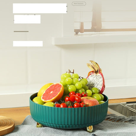 Malachite Green Rotating Round Spice Storage Tray Kitchen Organizer
