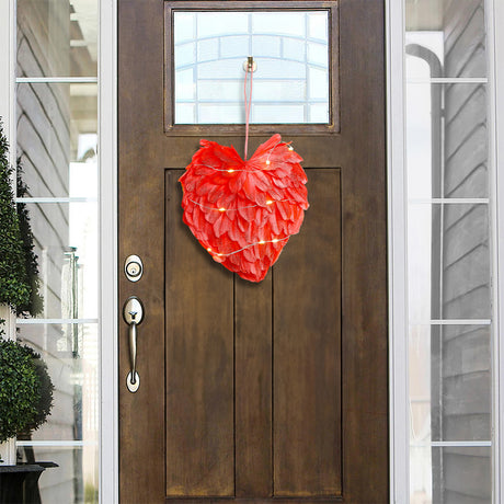 LED Light Red Feather Creative Hanging Ornament