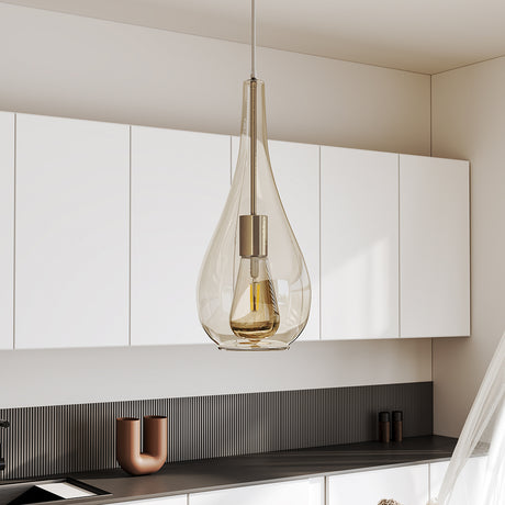Droplet Glass 1 Head Pendant Light Fixture