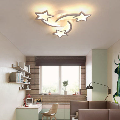 Modern Star LED Ceiling Light  3 Head Dimmable