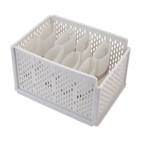 Stackable Storage Basket Drawer Organizer with Slide Rail