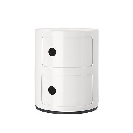 2 Tier Cylindrical Drawer Storage Unit Bedside Table