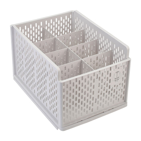 Plastic Stackable Storage Basket with Dividers