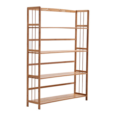 4 Tier Freestanding Bamboo Bookshelf Organizer Free Standing Bookcase