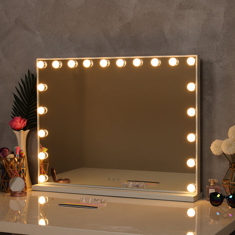 Dimmable LED Light Makeup Mirror for Bedroom, 80X60cm