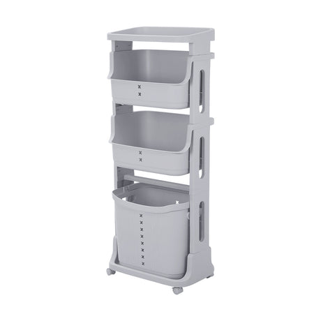 4 Tier Laundry Basket Removable Storage with Wheels