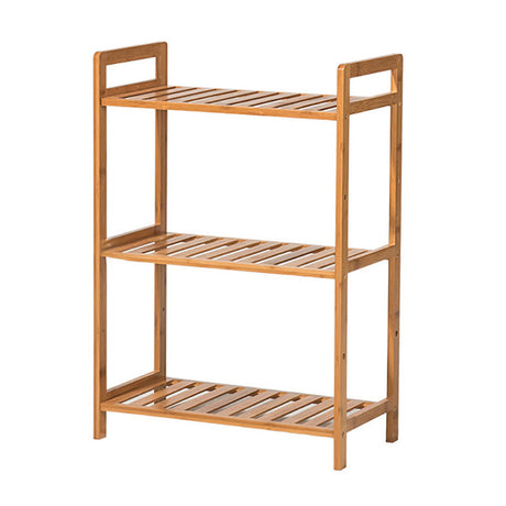 3 Tier Wood Minimalist Tiered Bamboo Bookshelf Storage Stand Plant