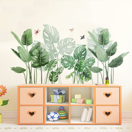 Green Plants Leaves Tropical Decal Wall Sticker Art Murals Waterproof Home Decor