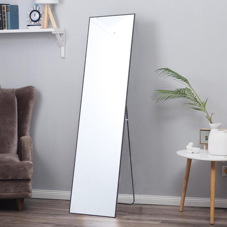 Black Modern Rectangular Metal Freestanding Mirrors