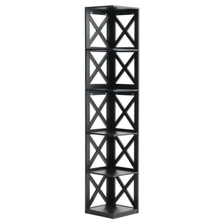 5 Tier Modern Wood Corner Standing Storage Shelf