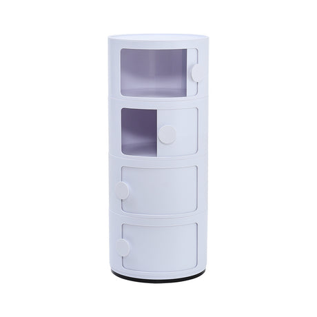 Cylindrical 4 Tiered ABS Plastic Drawer Storage Unit Organizer