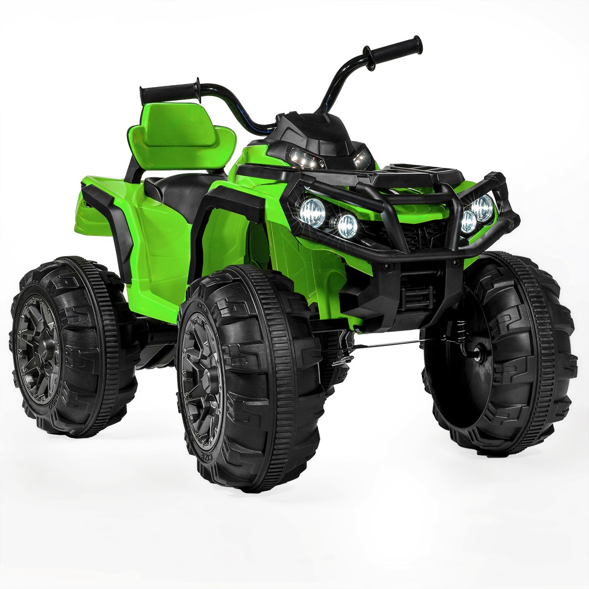 12V Battery Powered Kids Ride-On ATV Quad Monster W/MP3 (M) -GREEN