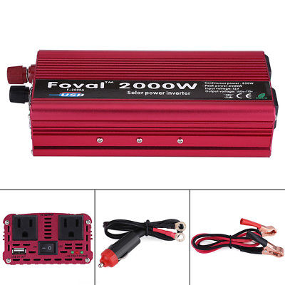 1500W DC 12V to AC 110V Power Inverter Converter W/ Dual Outlets for Home Car Ou
