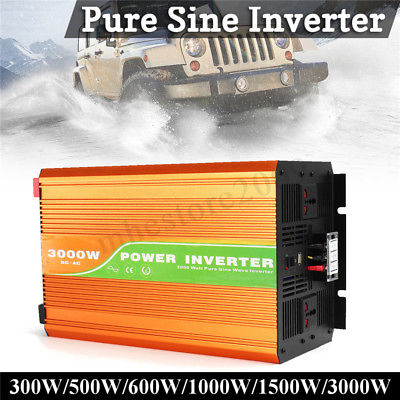 1500W Car Power Converter Inverter DC 12V to 110V AC Pure Sine Wave invertor !