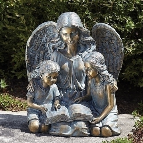 15.5” Angel with 2 Kids Statue - 33387582