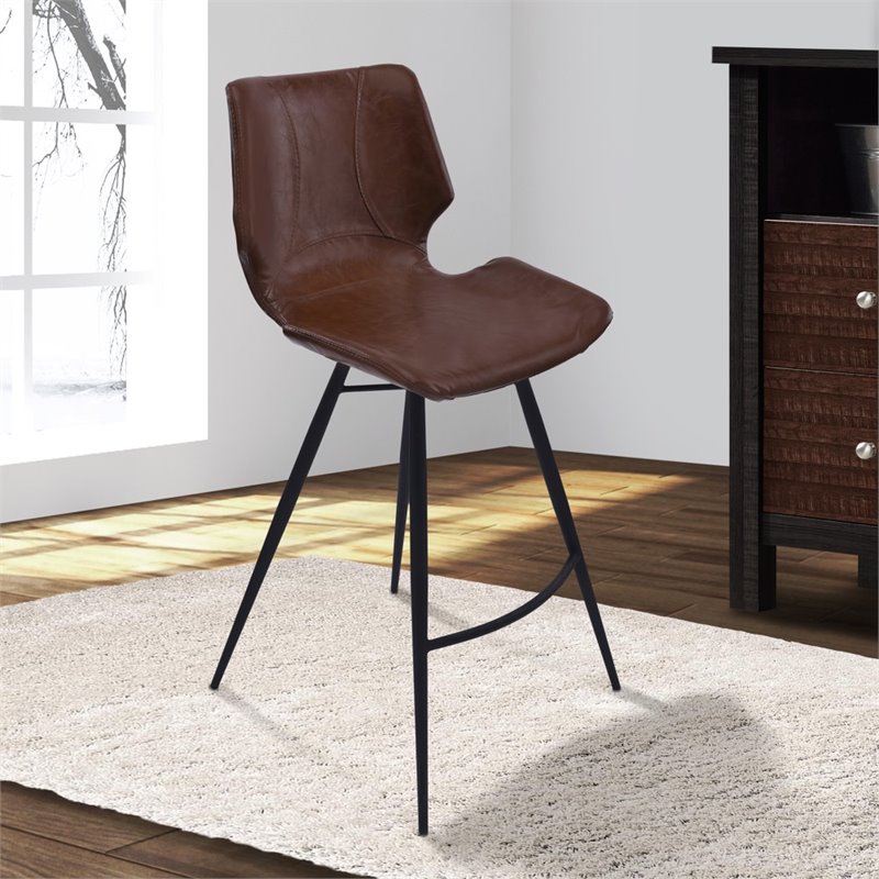 Zurich Stool in Vintage Coffee and Black