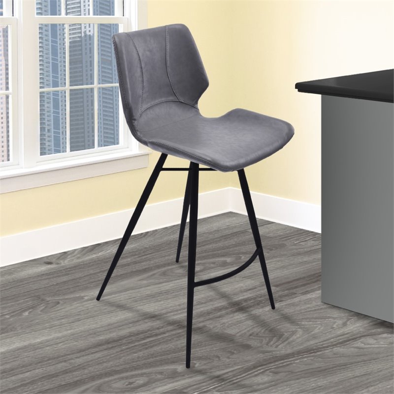 Zurich Stool in Vintage Gray and Black