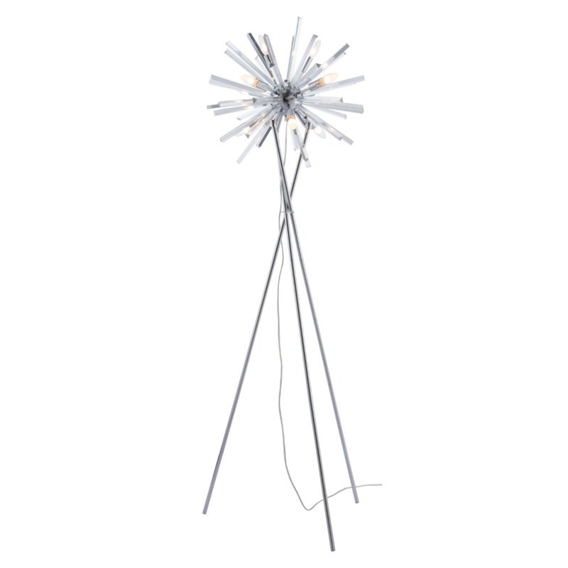 Zuo Savoy Floor Lamp in Chrome