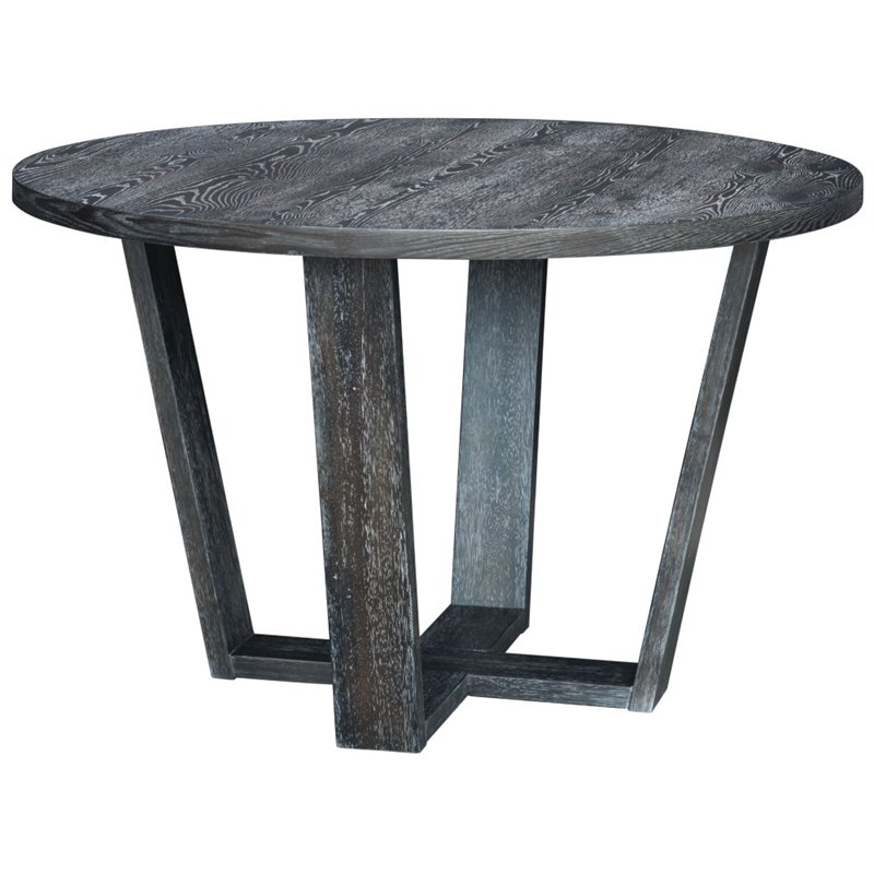 Zuo Skyline 47" Round Dining Table in Gray Wash