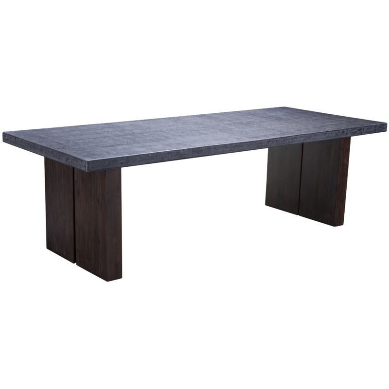 Zuo Windsor Faux Cement Top Patio Dining Table
