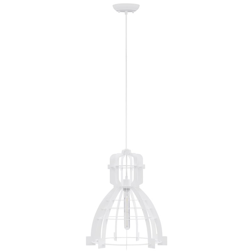 16" Factory Slice Pendant Light - White