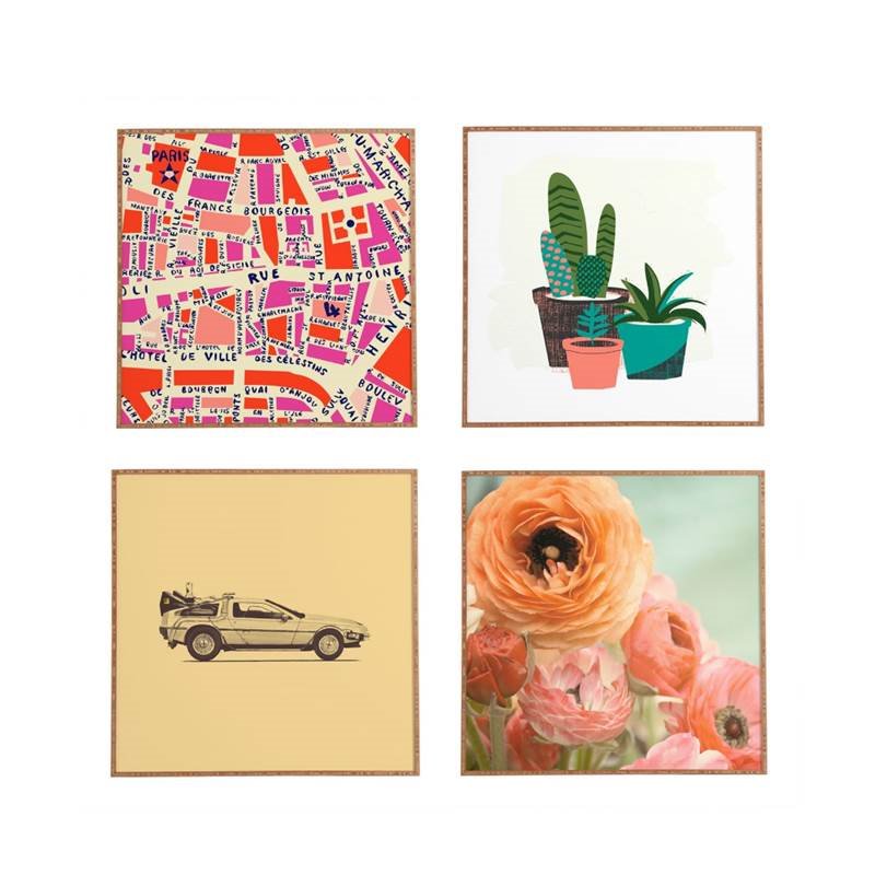 (Set of 4) Retro Modern Wall Art Prints