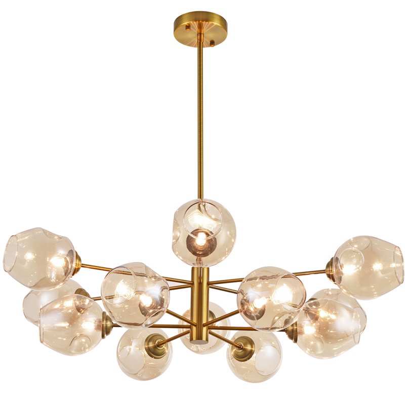 12 Light Pendant Vintage Bronze Finish