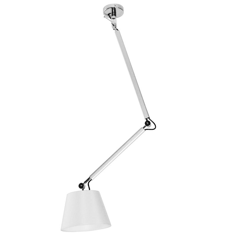 1 Light Adjustable Arm Fixture Silver Finish