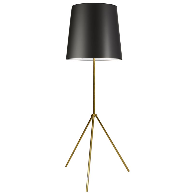 1 Light 3 Leg Drum Floor Fixture w/JTone Black