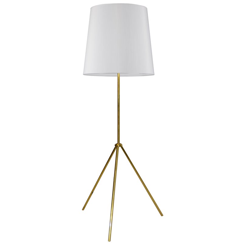 1 Light 3 Leg Drum Floor Fixture w/JTone White