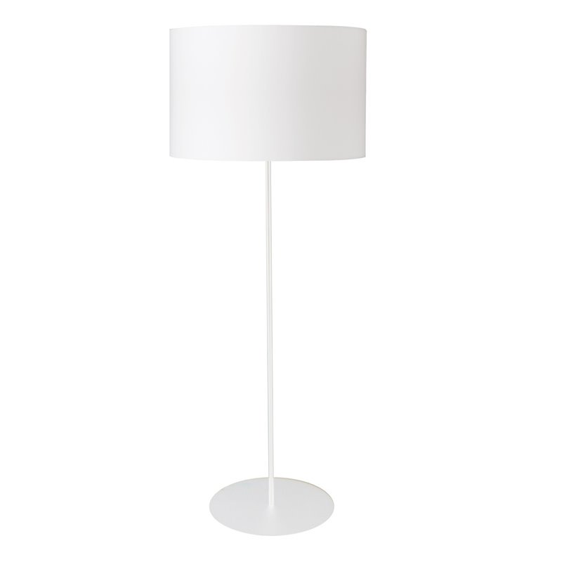 1 Light Drum Floor Lamp w/ White Shade