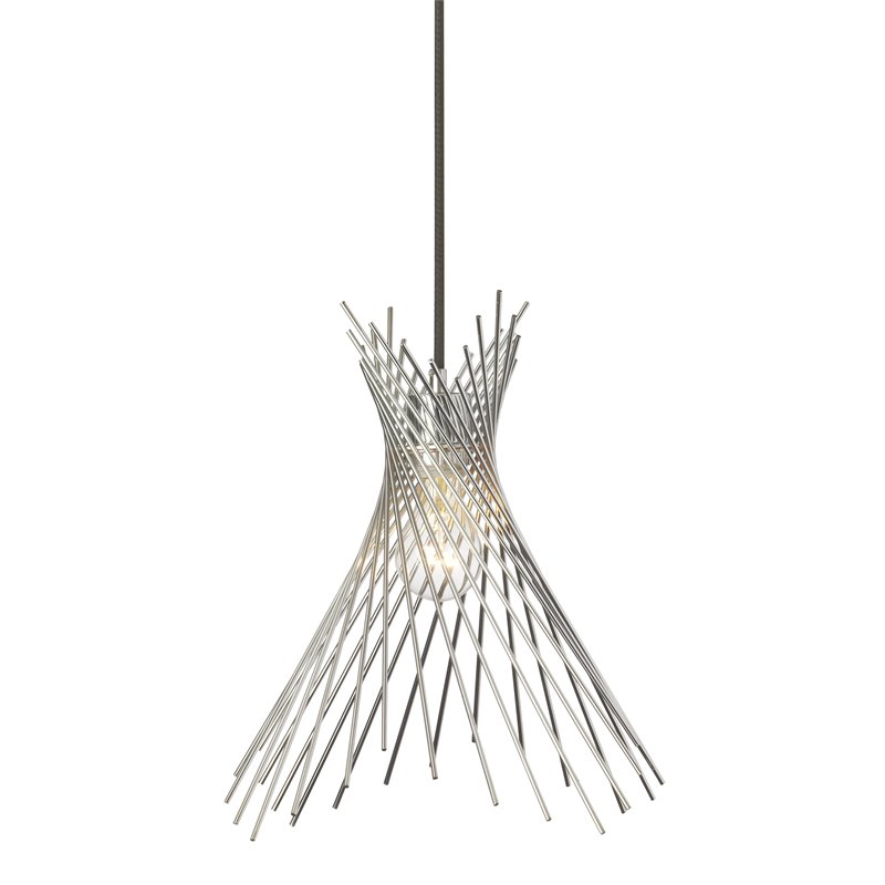 1 Light Pendant Polished Chrome Finish