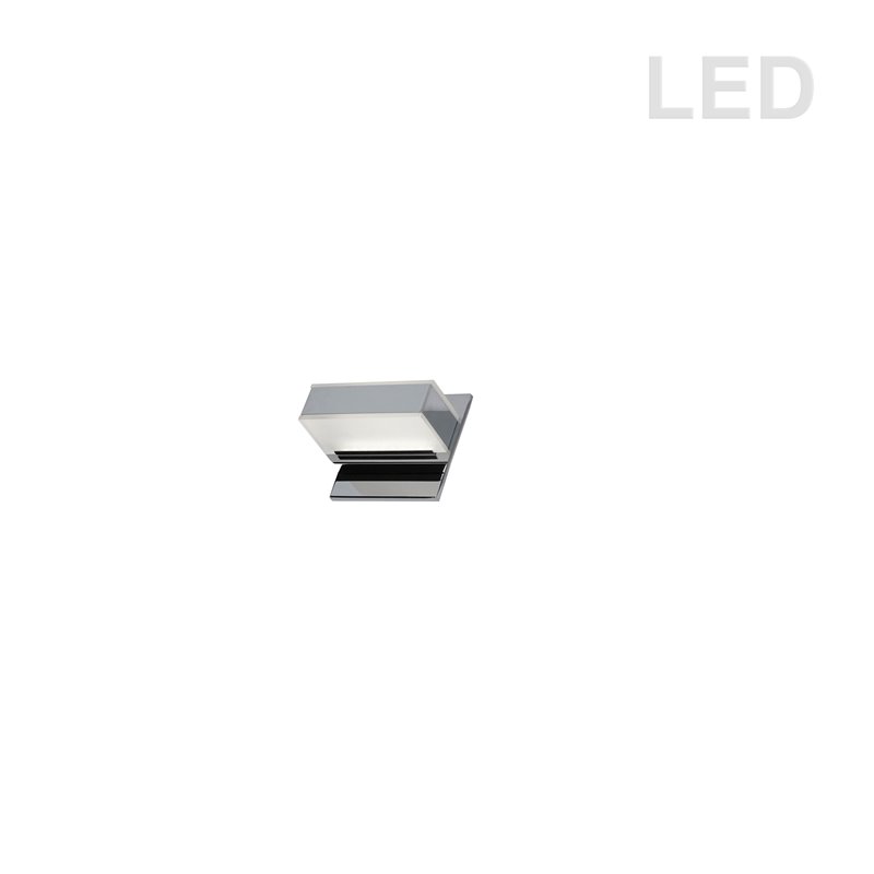 1 Light LED Wall Vanity Polished Chrome Finish