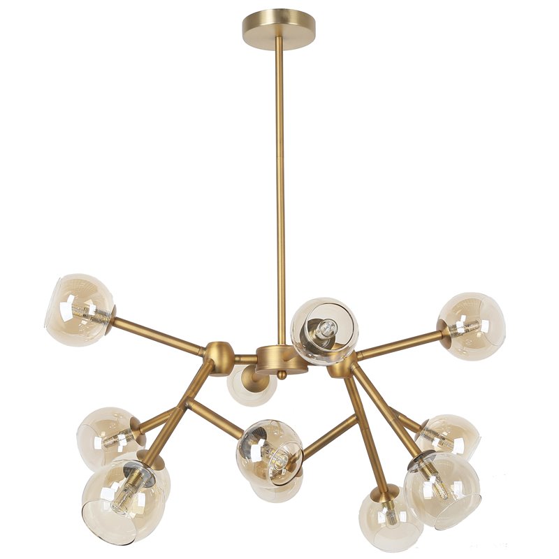 12 Light Halogen Chandelier Vintage Bronze Finish