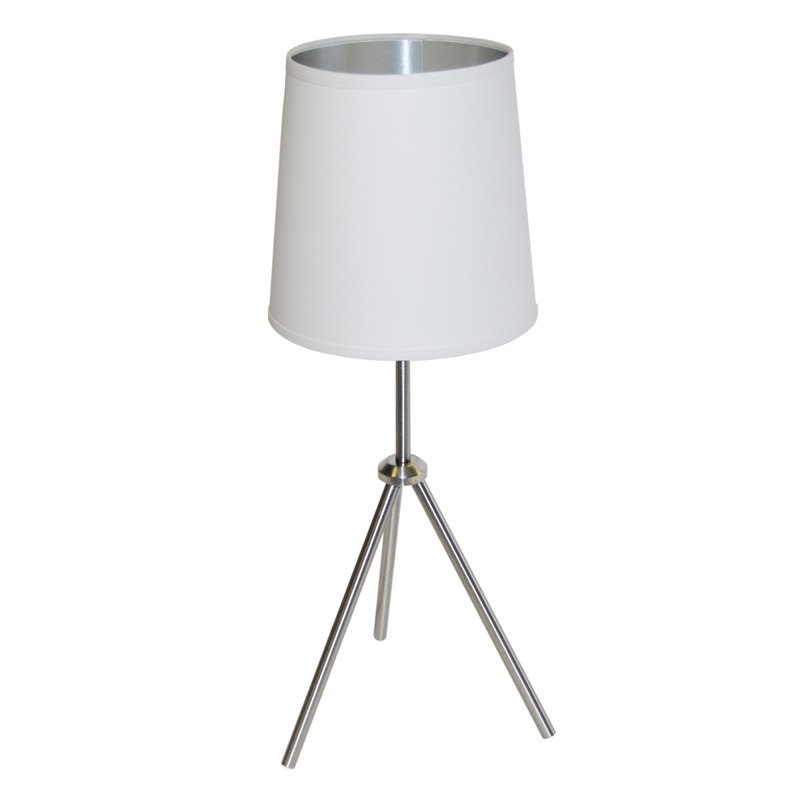 1 Light 3 Leg Drum Table Fixture w/WH-SV Shd