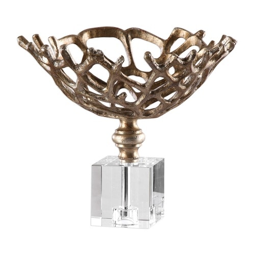 11" Lightly Distressed Metallic Gold Steel Bowl - 33379373