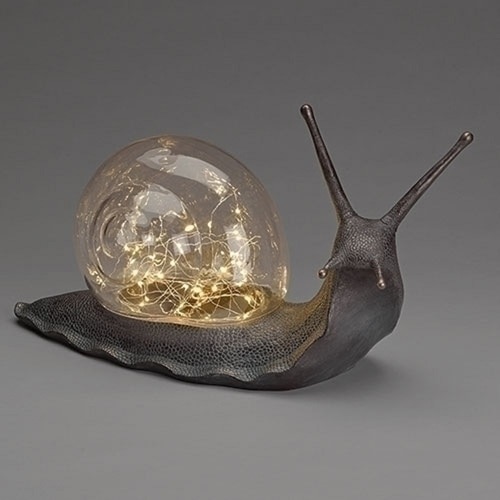 10.75" Snail Terrarium Figurine Outdoor Decorations - 33387736
