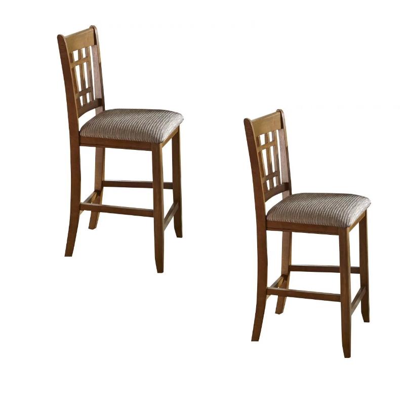 (Set of 2) 30" Misson Bar Stool in Mission Oak