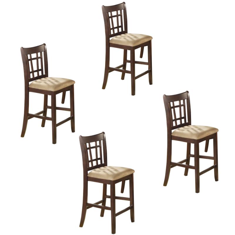 (Set of 4) 24" Counter Stool in Rich Dark Cherry