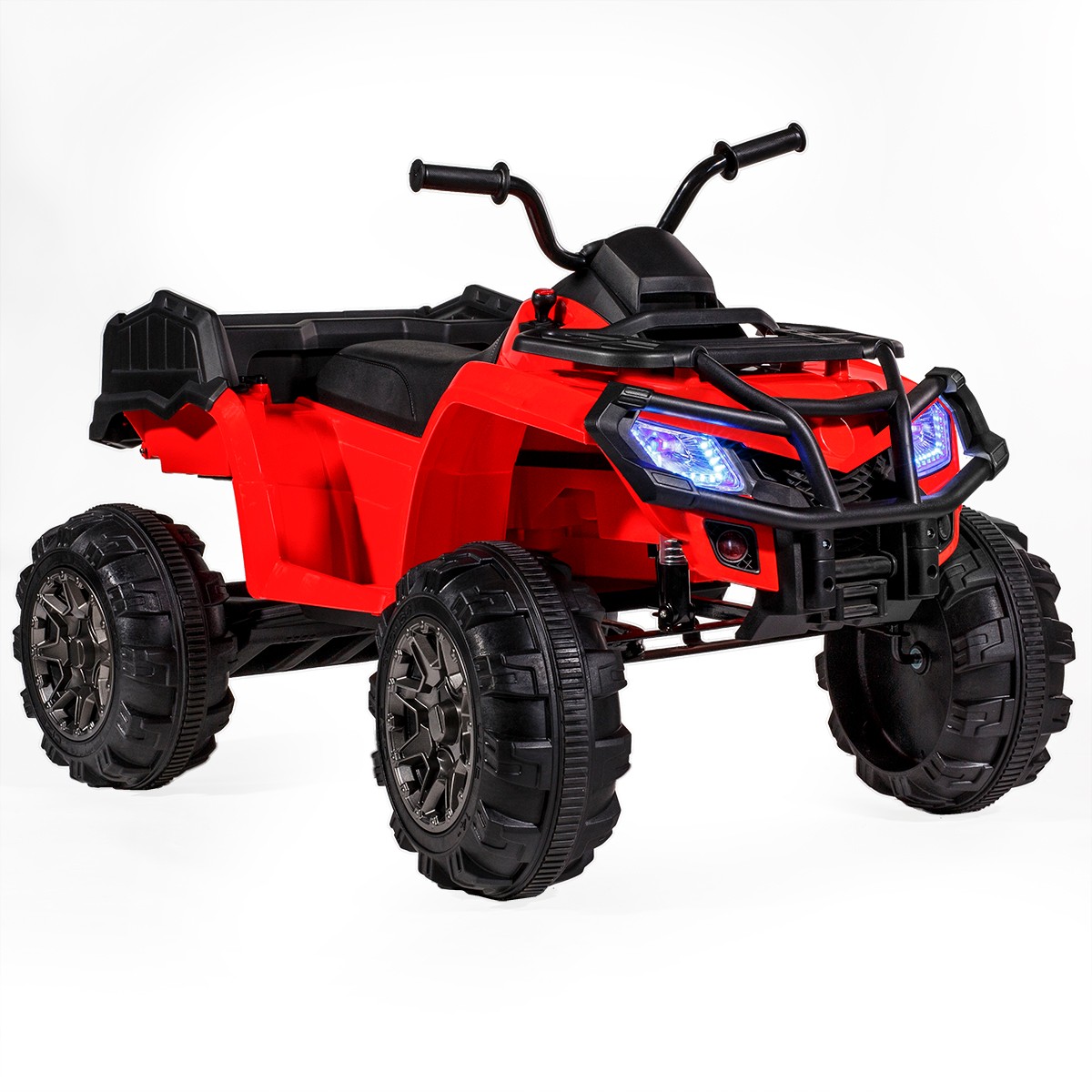 12V Battery Powered Kids Ride-On ATV Quad Monster W/MP3 (L) --RED